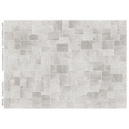 Light Stone Floor Tile Sheet for 1:12 scale Dolls House #2
