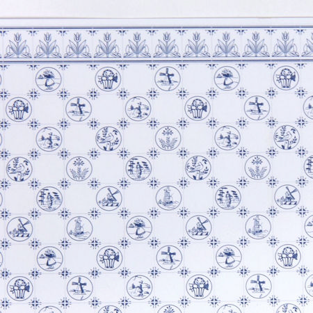 Dutch Tile Effect Paper - 1:24 Scale