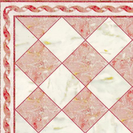 Red & White Marble Effect Tile Sheet - Gloss Card
