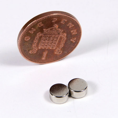 2x Strong Magnets - 6mm dia x 3mm thick