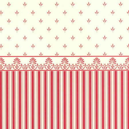 Grosvenor Red / Cream Dolls House Wallpaper