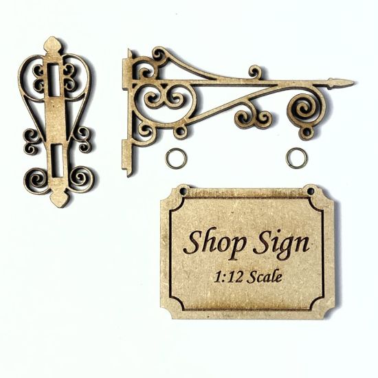 Engraved Dolls House Shop Sign