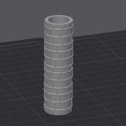 3D Design File for a Coursed Stone Texture Roller