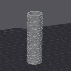 3D Design File for a Rough Stone Texture Roller