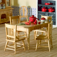 Kitchen Table & Four Chairs 12th Scale