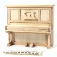 Upright Piano - 1:12 Scale - Plain Wood