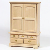 12th Scale Blanket Cupboard - Plain Wood