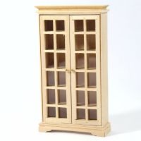 Display Book Cabinet - 1:12 Scale - Plain Wood