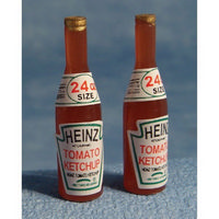 2 Miniature Heinz Tomato Ketchup bottles