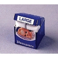Miniature Box of Pampers Nappies