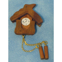 Swiss Wooden wall clock for Dolls House