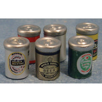 6 Miniature Beer Cans