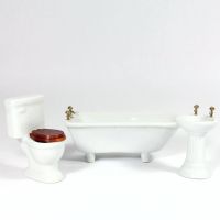 Ceramic Bathroom Set for Dolls House
