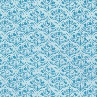 Tulip Arabesque Turquoise Wallpaper
