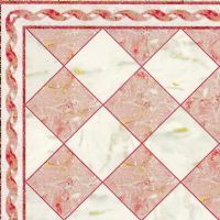 Red & White Marble Effect Tile Sheet - Gloss Card