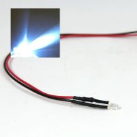 3MM LEDs with Wires Attached 2  Warm White T1 
